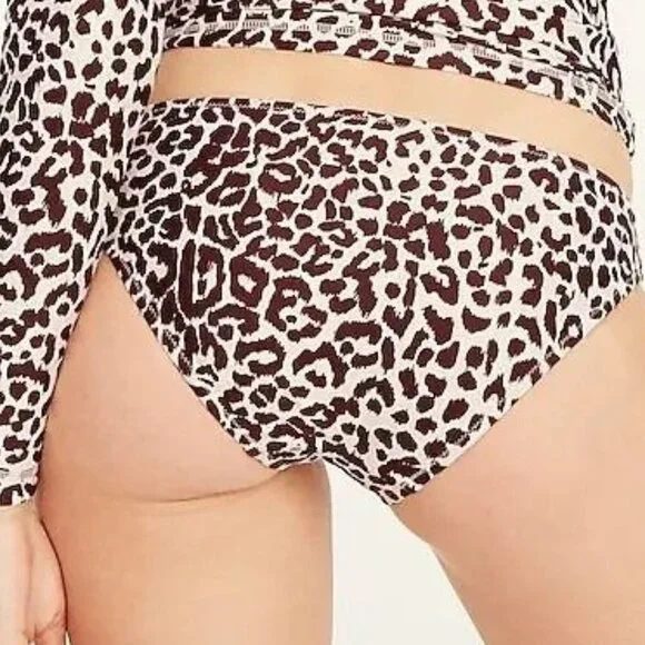 NWT J.Crew Hipster Full-Coverage Leopard Print Bikini Bottom - Picture 3 of 10